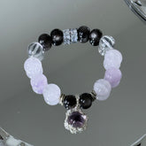 Amethyst & Black Obsidian Under the Moonlight | A Niche-Design Bracelet with an Atmospheric Vibe