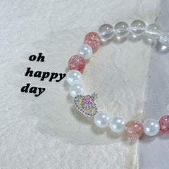 Moonlight Pearls and Strawberry Quartz—Crafting a Gentle Universe on the Wrist.