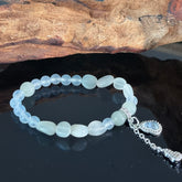 Handcrafted Aquamarine & Blue Chalcedony Crystal Bracelet — Jewelry for Serenity, Clarity, and Healing