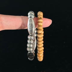 Taurus Zodiac Wooden & Hematite Bracelet Set – Grounding Crystal Bracelet for Strength & Stability