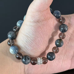 Misty Deep Sea Crystal Bracelet | Ocean Twilight Calm Jewelry