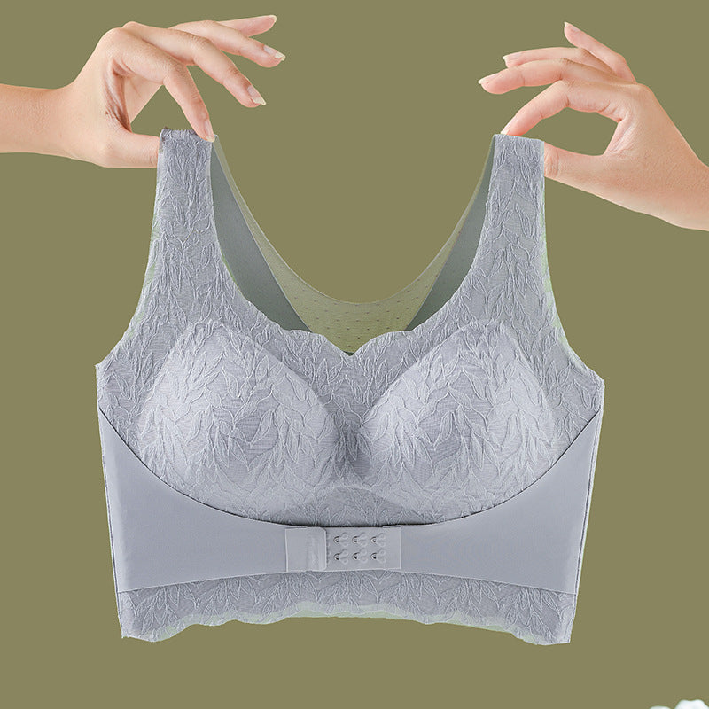Front Button Adjustable Seamless Sports Bra