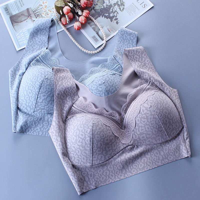 Thin Wireless Side Push Up Large Size Bra