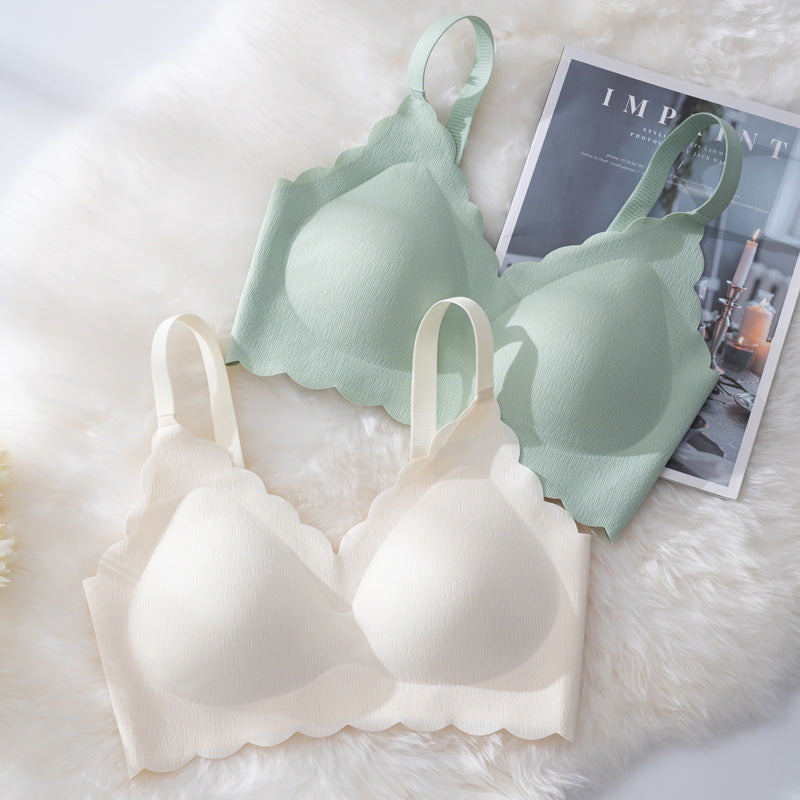Summer Thin No Steel Ring Underwear Gathered Seamless Full-Coverage T-Shirt Bra