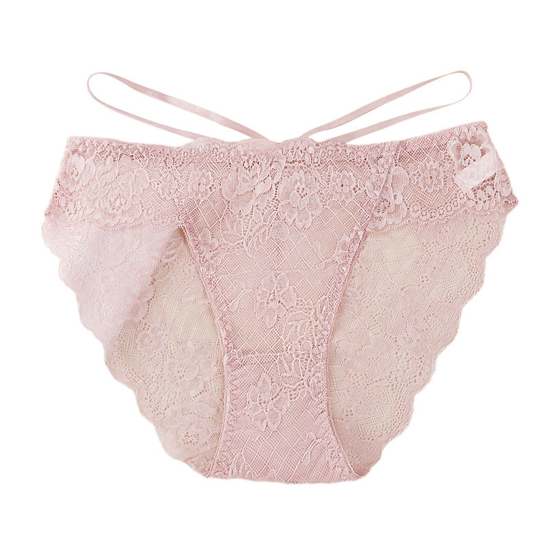 Signature Lace Thong Low Rise with Breathable Cotton Crotch