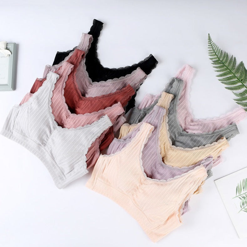 Pure Cotton Buckleless Breathable Sports Bra