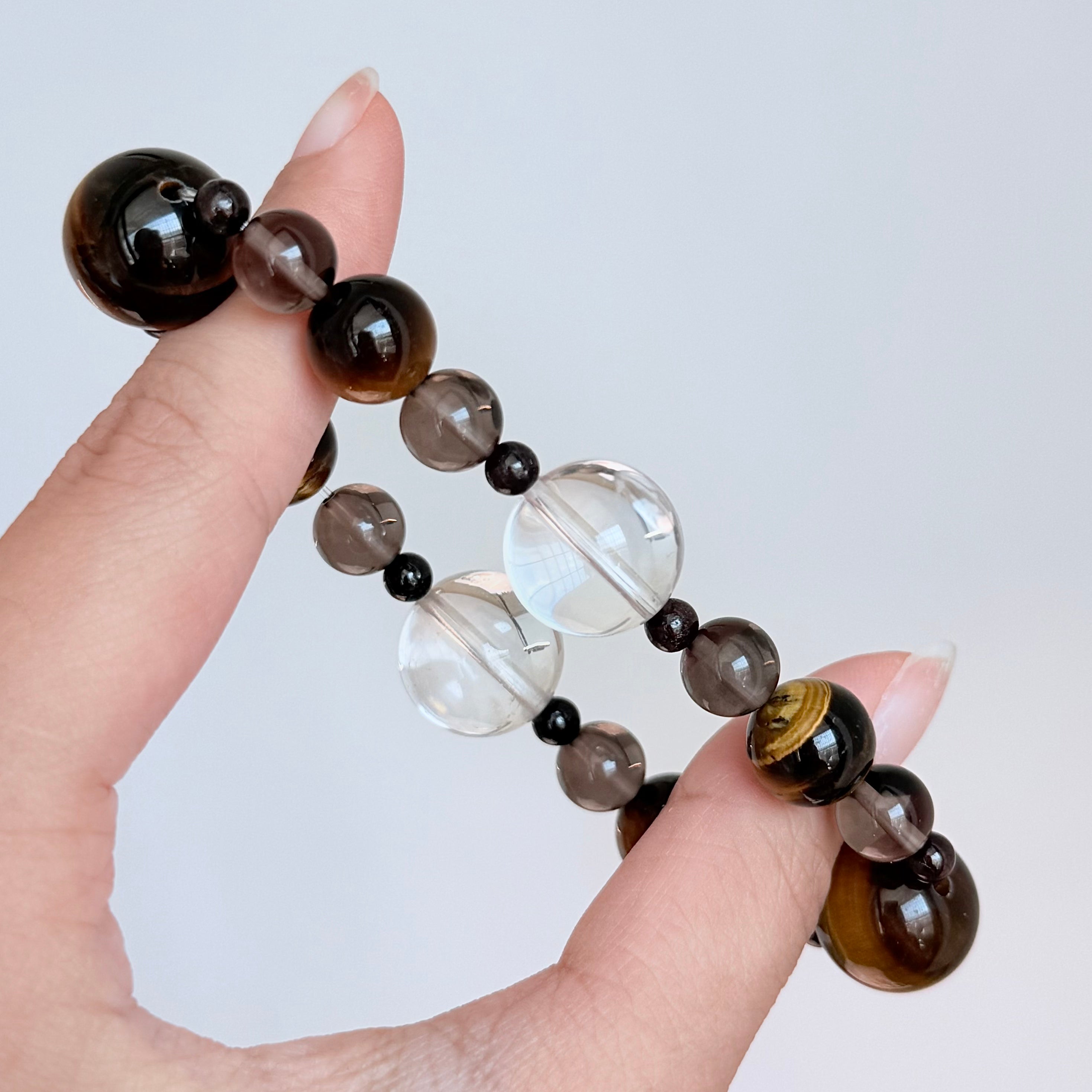 Tiger’s Eye & Smoky Quartz Protection Bracelet