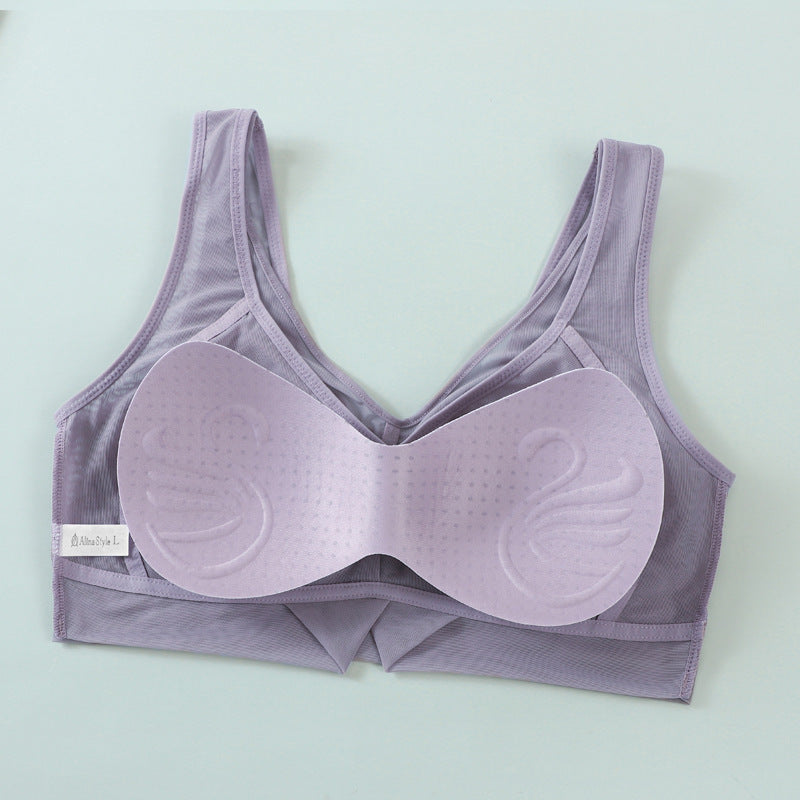 Wireless Lace Wide Strap Tank Top Bra