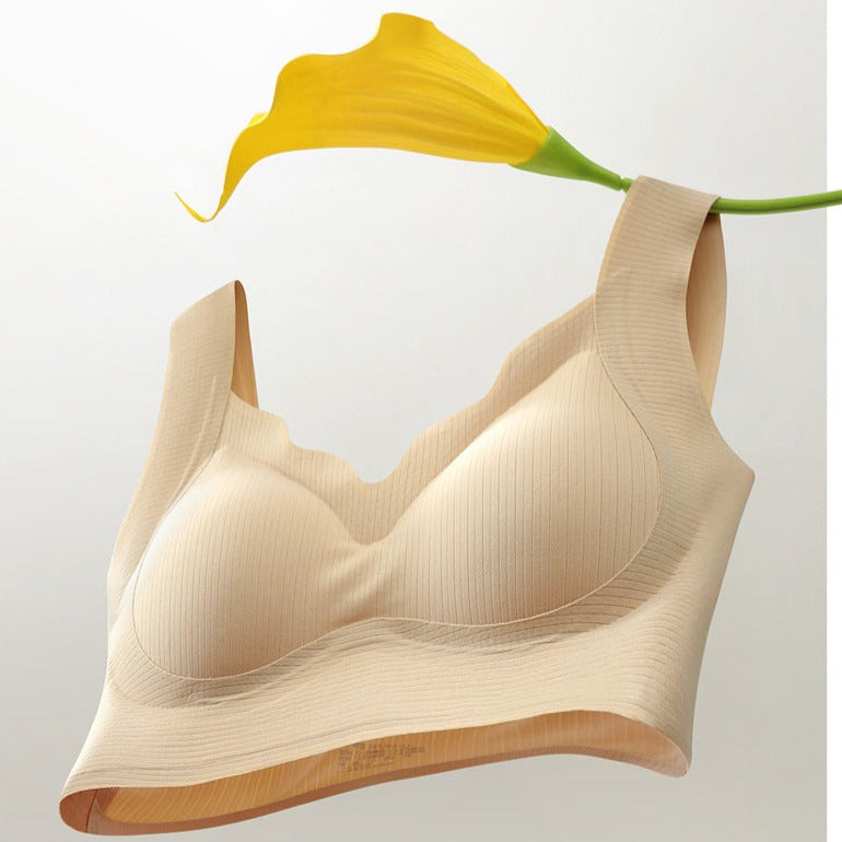 Fixed Cup Push-up Wireless Breathable Sports Tank Top Bra
