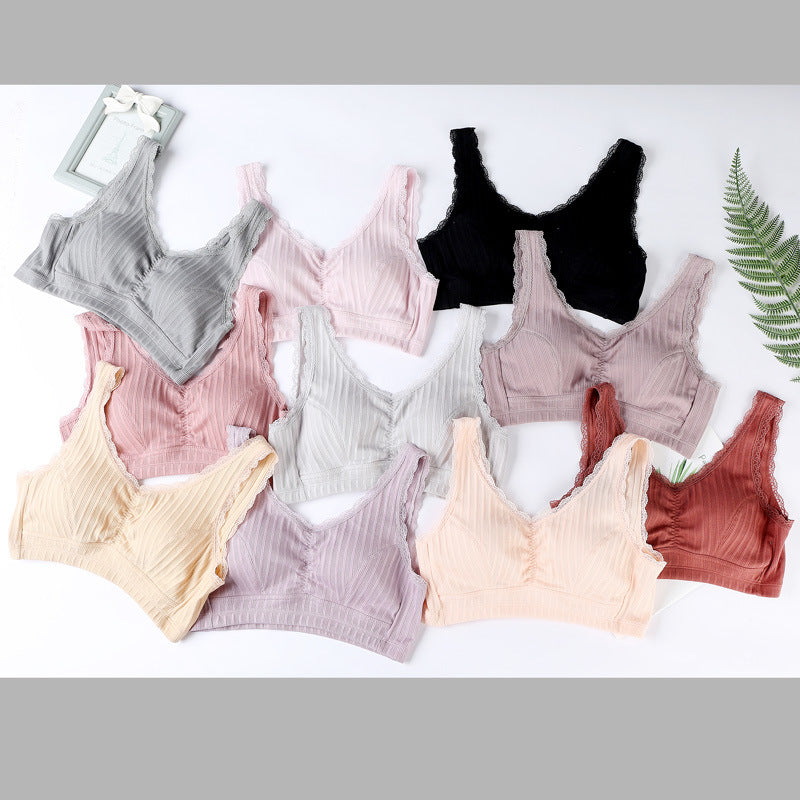 Pure Cotton Buckleless Breathable Sports Bra