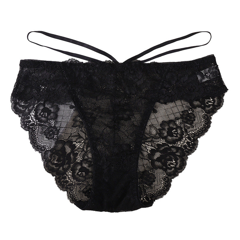 Signature Lace Thong Low Rise with Breathable Cotton Crotch