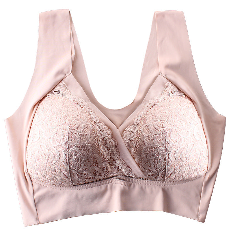 lace bra without steel ring without streak