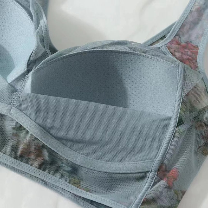 Women Ink Printing Vest Brassiere