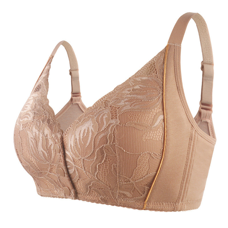 lace front button shaped bra