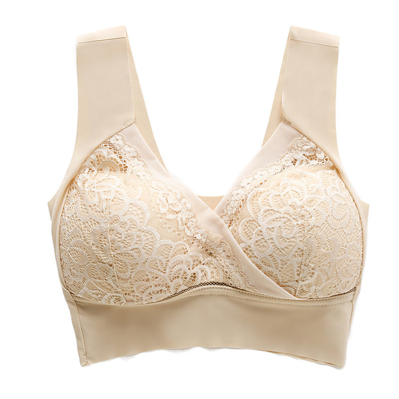 lace bra without steel ring without streak