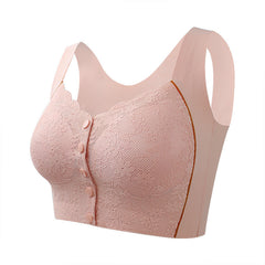 Front Button No Steel Ring Breathable Bra