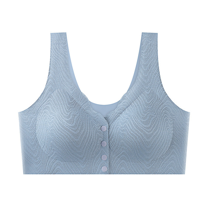 front button lace wireless bra