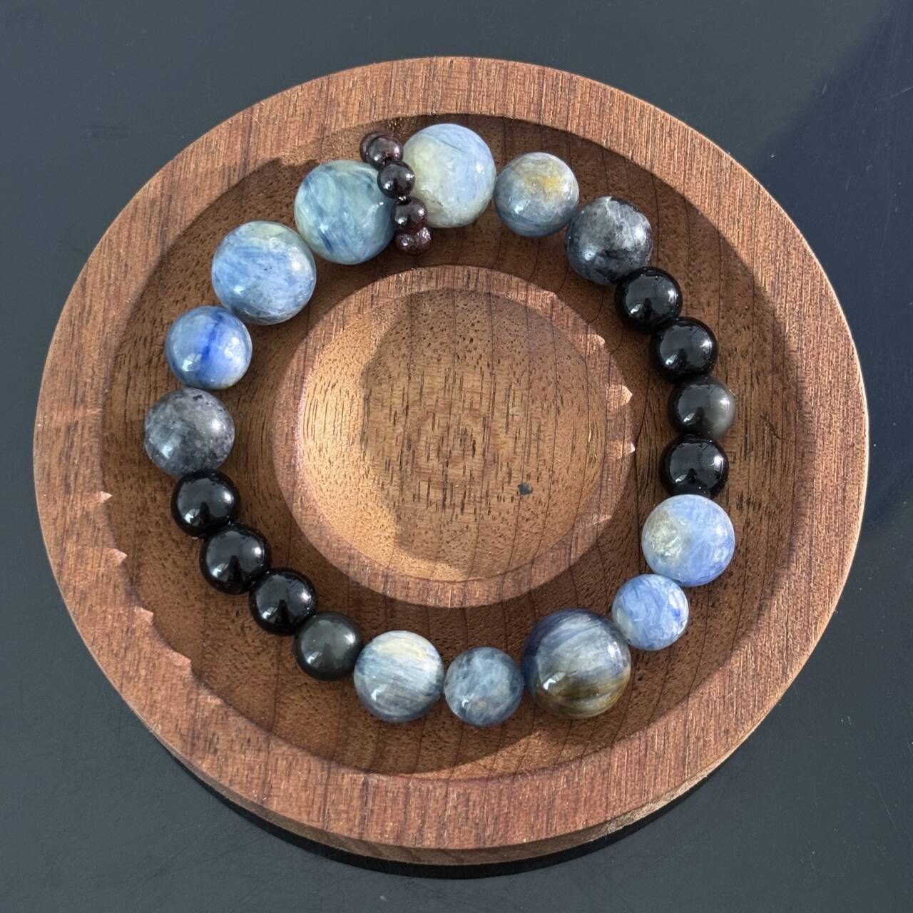 Handcrafted Bracelet featuring Kyanite, Labradorite, and Obsidian — Healing Jewelry