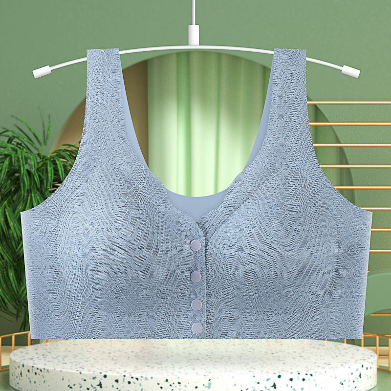 front button lace wireless bra
