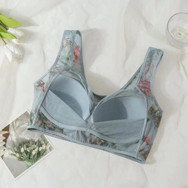 Women Ink Printing Vest Brassiere