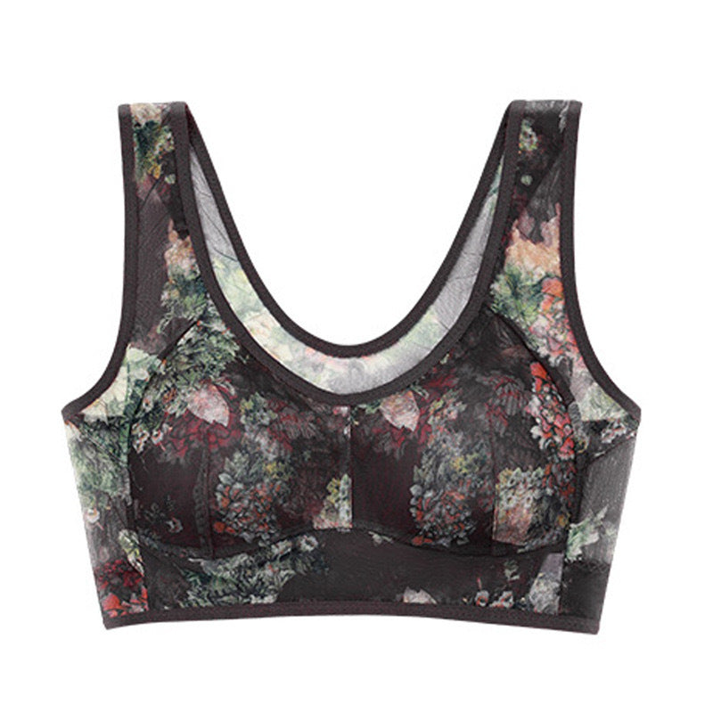 Women Ink Printing Vest Brassiere