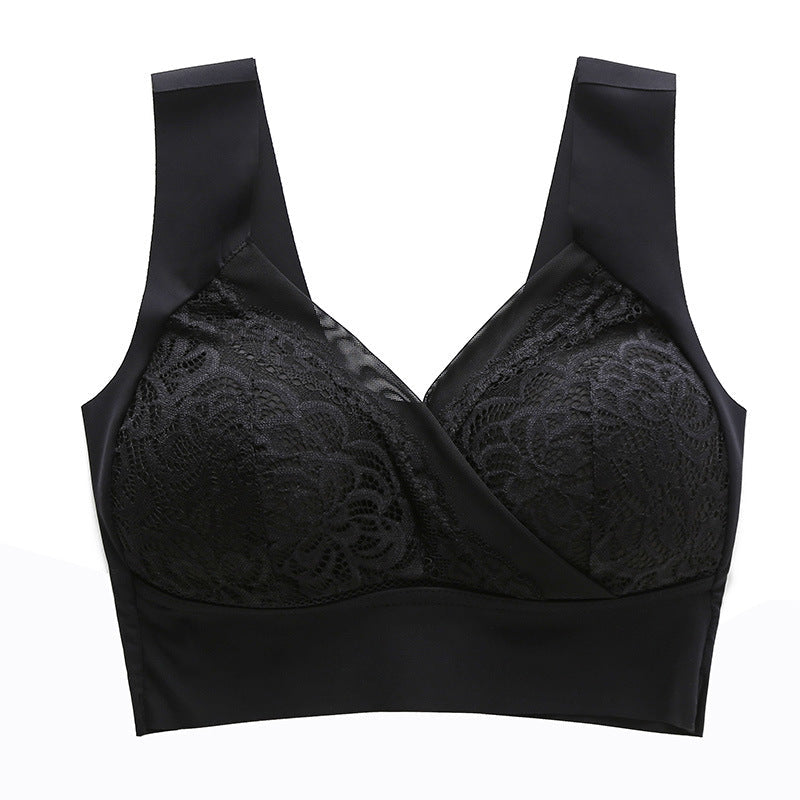 lace bra without steel ring without streak