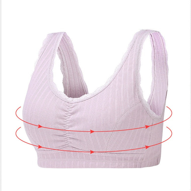 Pure Cotton Buckleless Breathable Sports Bra