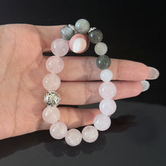 Rose Quartz Love Healing Bracelet with Moonstone & Labradorite