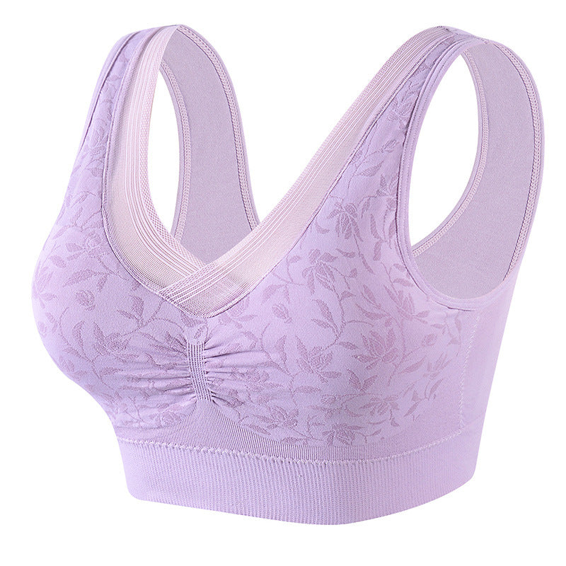 cotton breathable plus size vest style bra