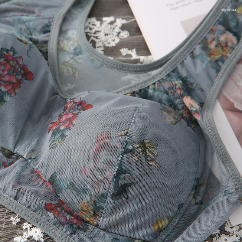Women Ink Printing Vest Brassiere
