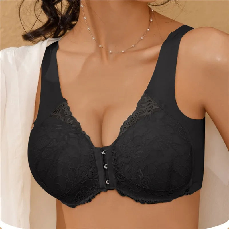 Front Closure Push Up Seamless Extra-Elastic Breathable Wireless Brassiere