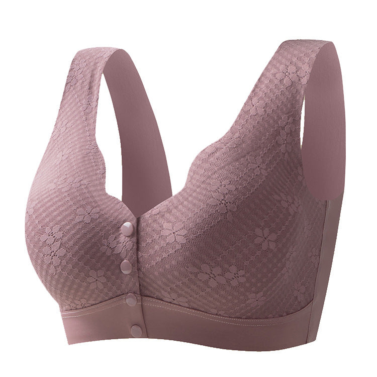 Front Button Wireless Large Size Tank Top Bra