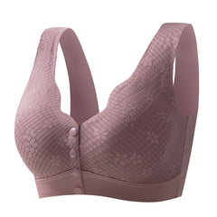 Front Button Wireless Large Size Tank Top Bra