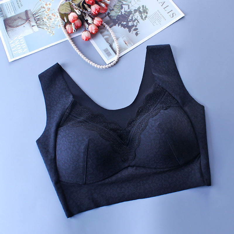 Thin Wireless Side Push Up Large Size Bra