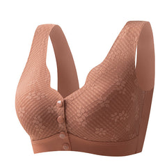Front Button Wireless Large Size Tank Top Bra