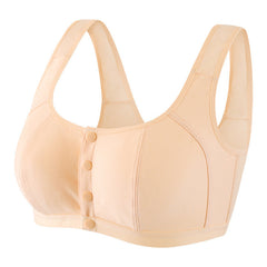 Large size sponge front button sleep bra