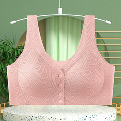 front button lace wireless bra
