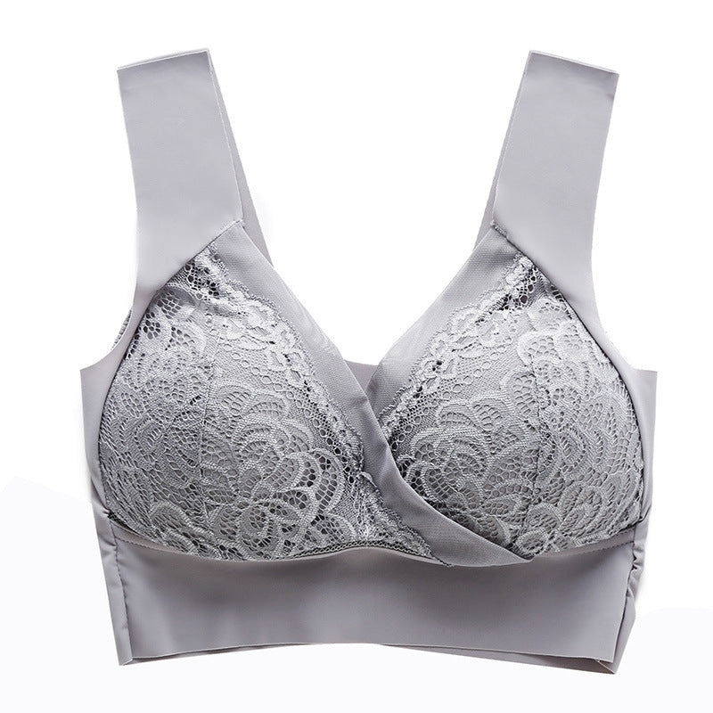 lace bra without steel ring without streak