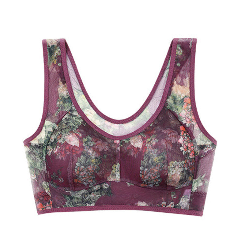 Women Ink Printing Vest Brassiere