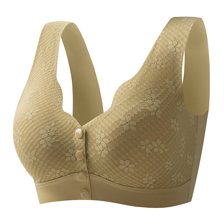 Front Button Wireless Large Size Tank Top Bra