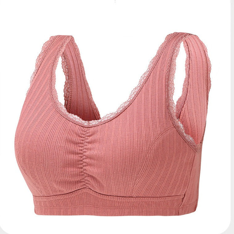 Pure Cotton Buckleless Breathable Sports Bra