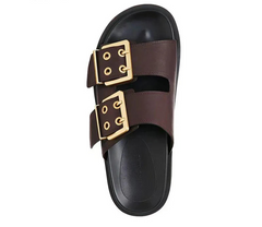 Premium Buckle Detail Women's Flat Slippers