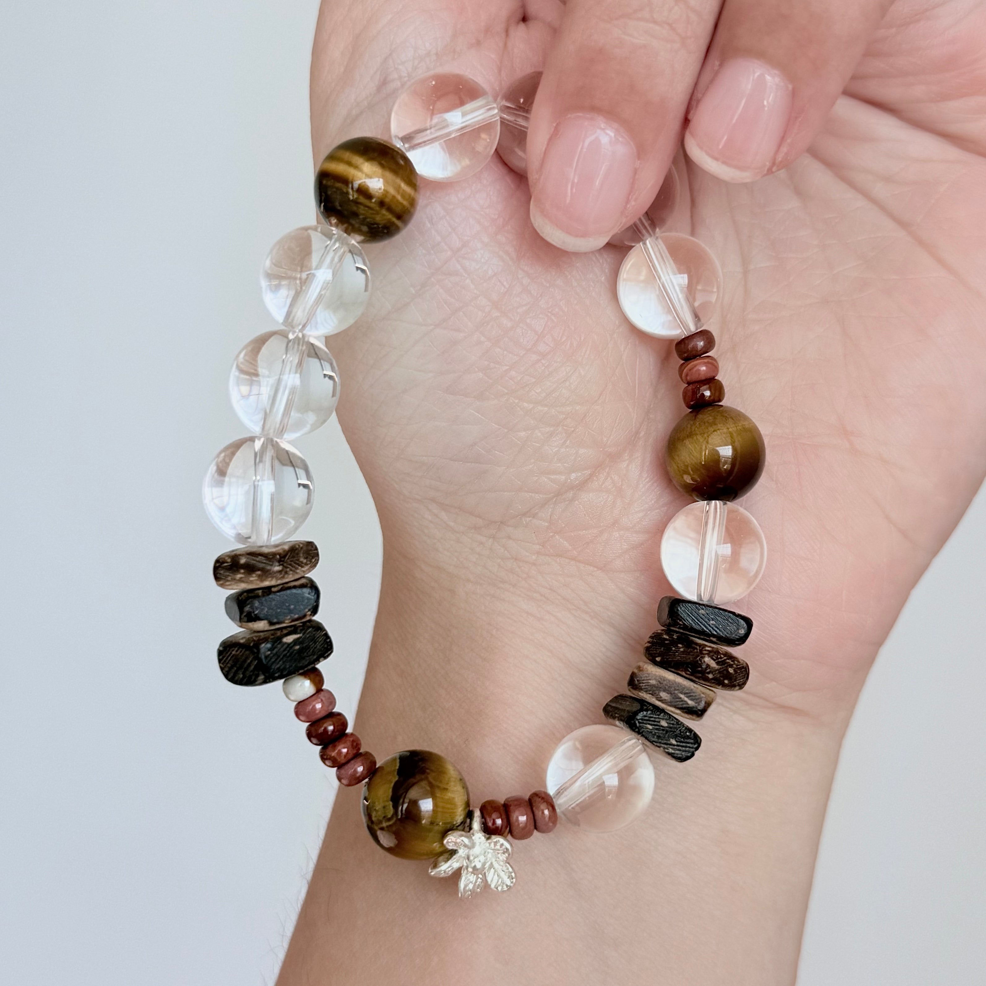 Clear Quartz & Tiger’s Eye Protection Bracelet