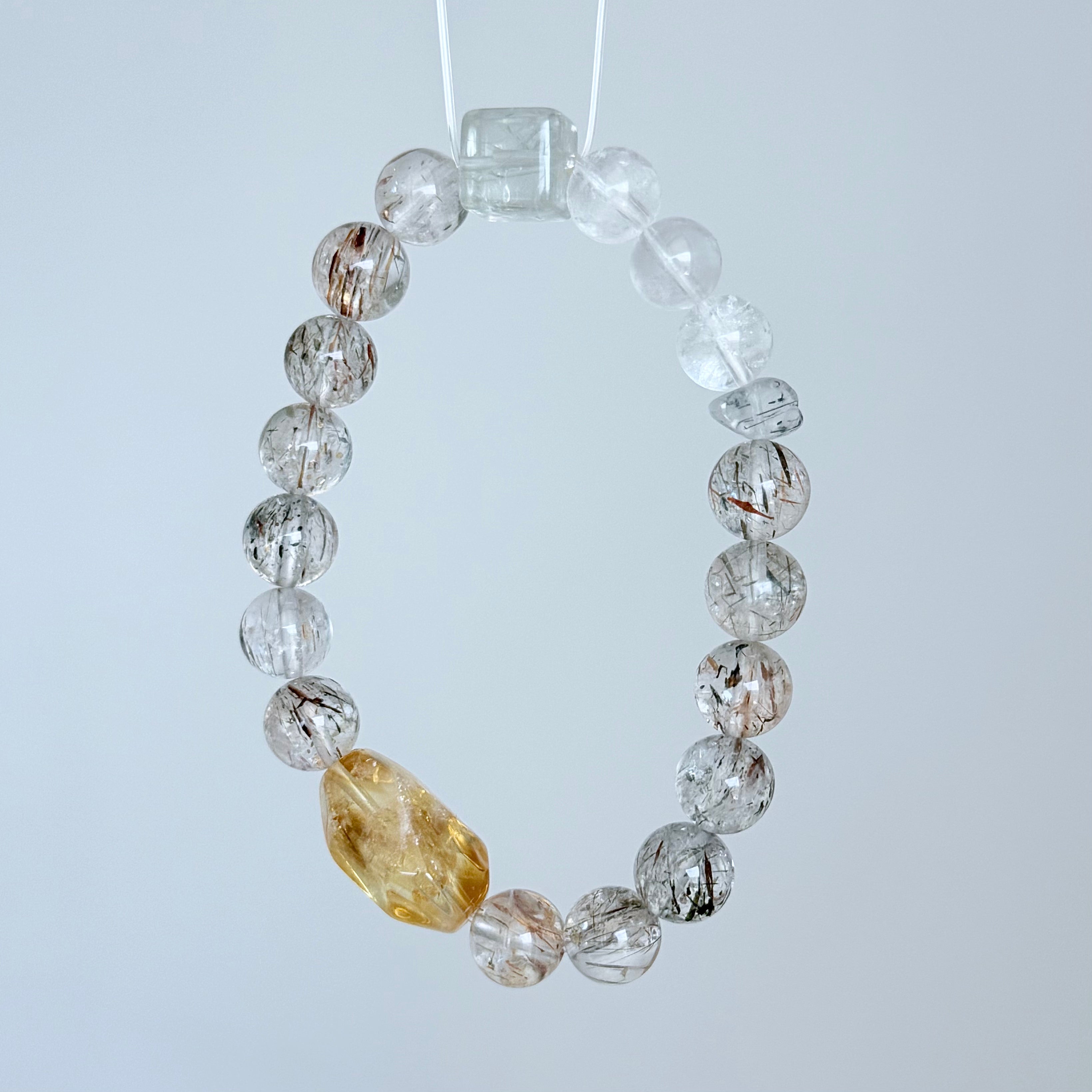 Rutilated Quartz & Citrine Prosperity Bracelet