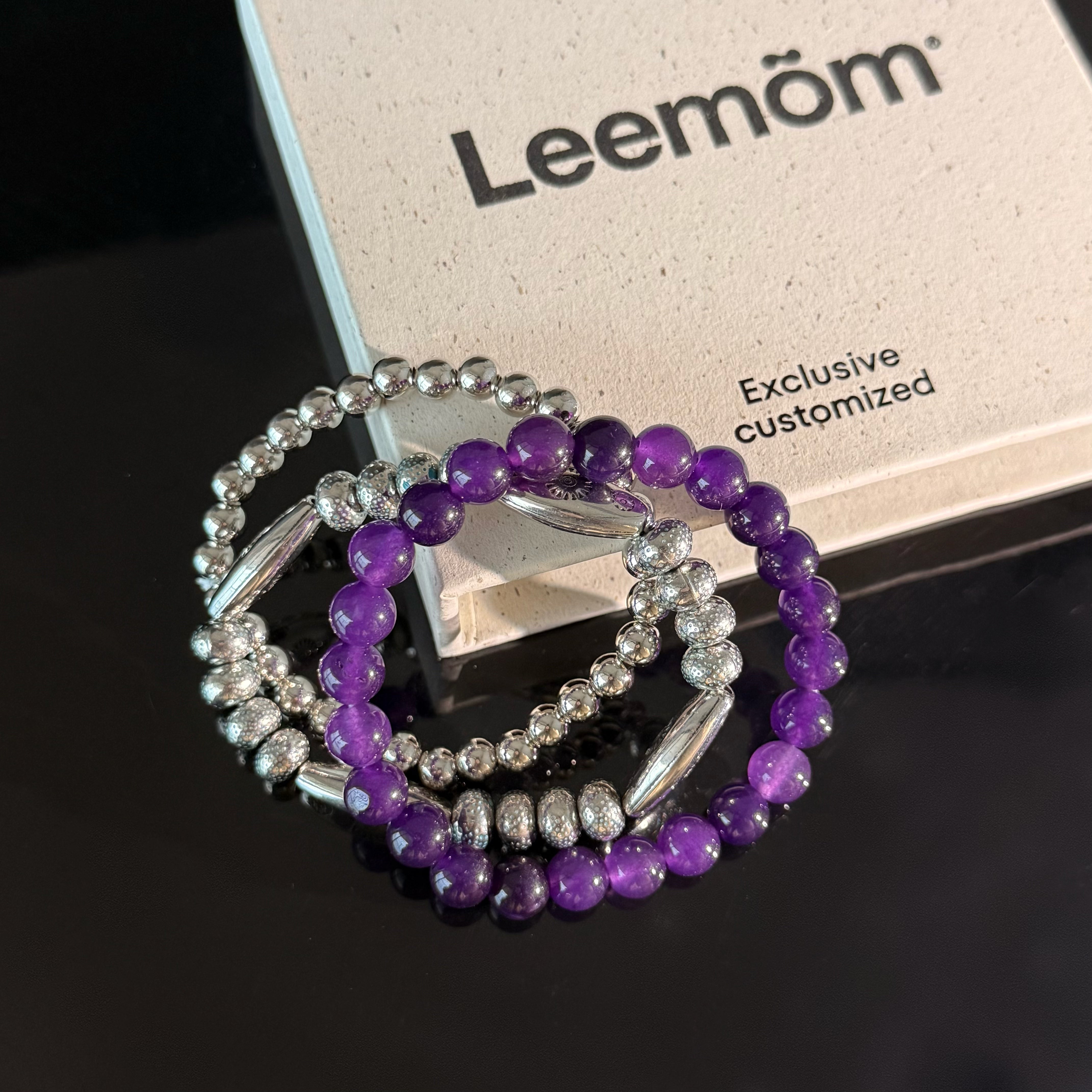 Aquarius Amethyst Bracelet Set – Calm & Balance Crystal Jewelry