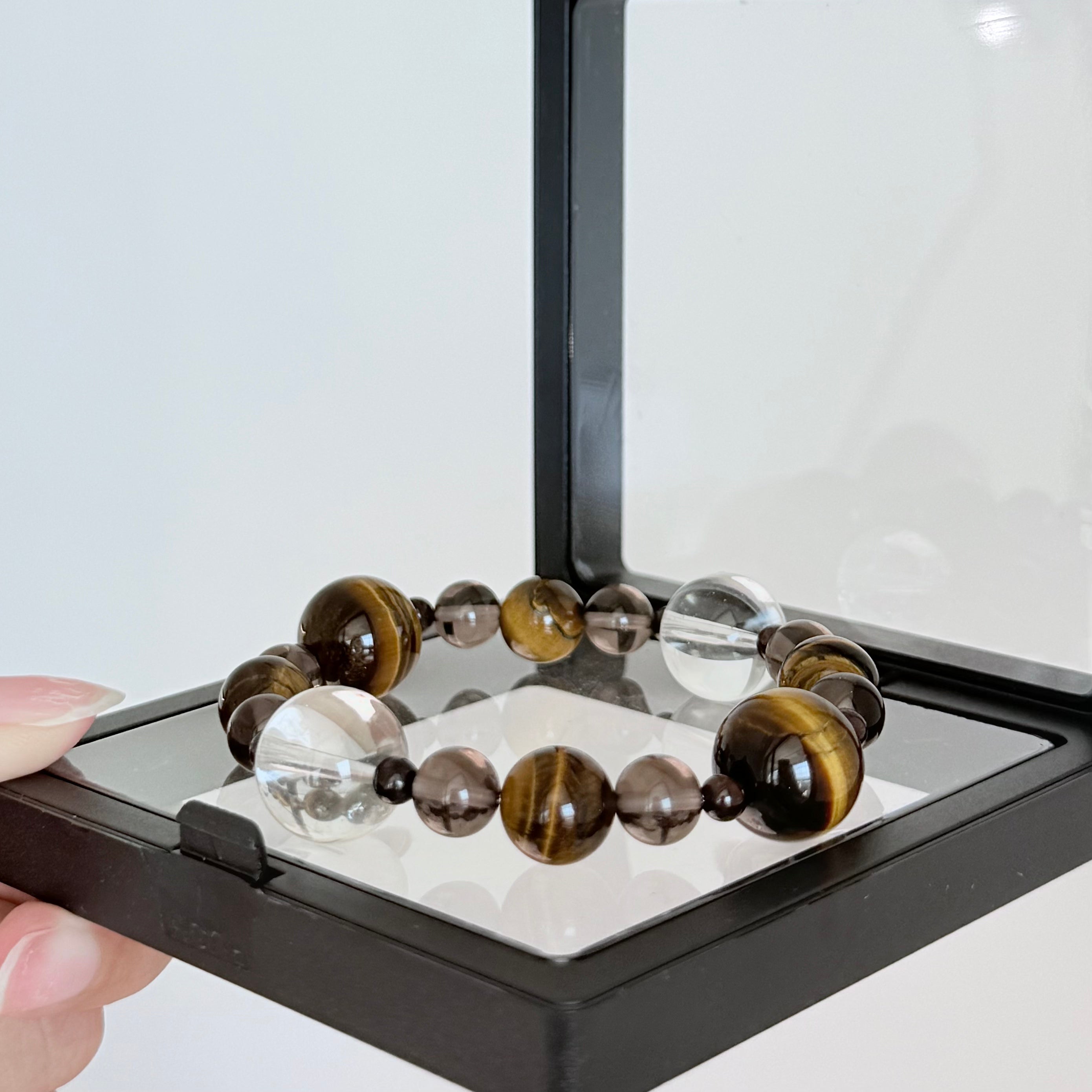 Tiger’s Eye & Smoky Quartz Protection Bracelet