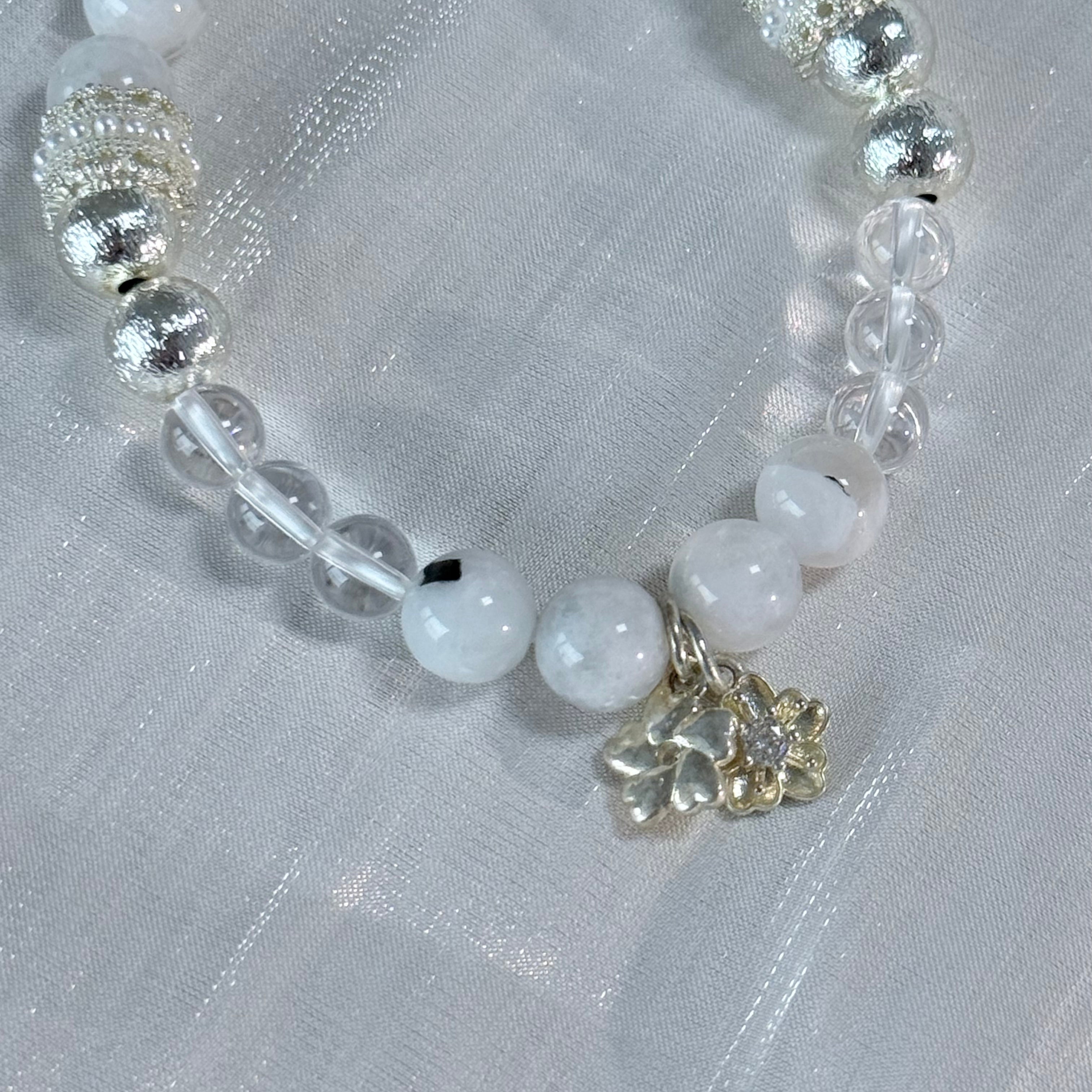 Gentle Growth Bracelet | Moonstone Clear Quartz for Soft Power & Self-Love