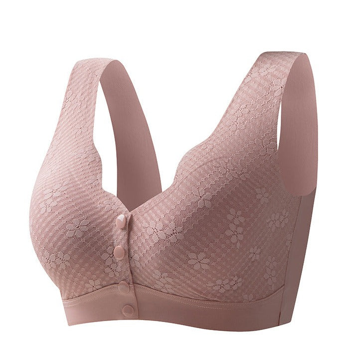 Front Button Wireless Large Size Tank Top Bra