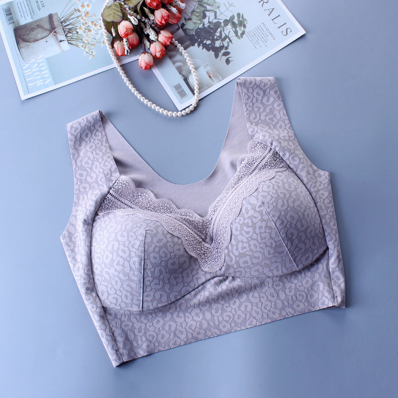 Thin Wireless Side Push Up Large Size Bra