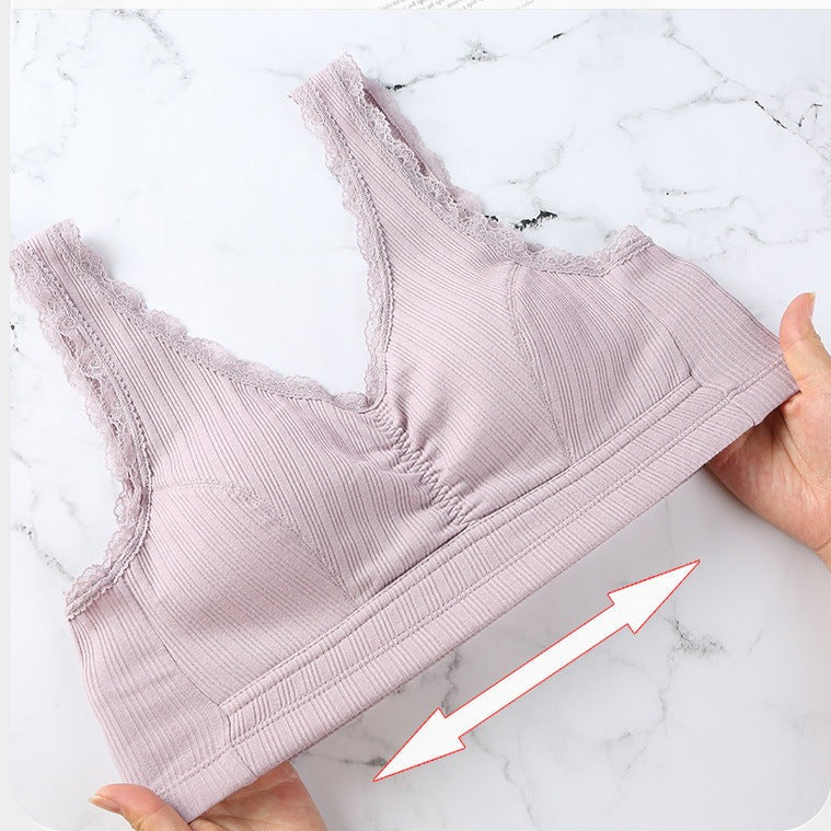 Pure Cotton Buckleless Breathable Sports Bra